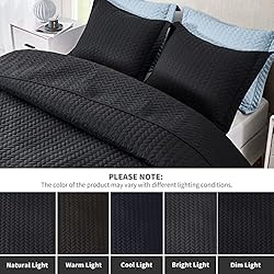 Maple&Stone Quilt Set King Size, Lightweight Black