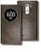 LG G3 Quick Circle Window Folio Case, LG G 3 Soft Leather View Flip Cover, 9 Colors - Retail Packaging (Gray)