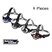 TigerTu Head Light LED 3 Modes Switch Light Headlamp, Red/Blue/Black/Silver, 4 Piece