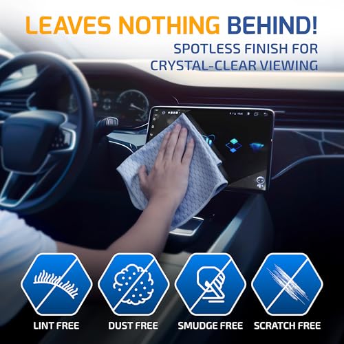 Neolavish® Screen Cleaner Cloth - Just Add Water, 5 Pcs | Streak-Free TV Cleaning Microfiber | Screen Wipe for TV, OLED, Laptop, Tablet, Phone, Monitor, Car | Large - 35x35 cm
