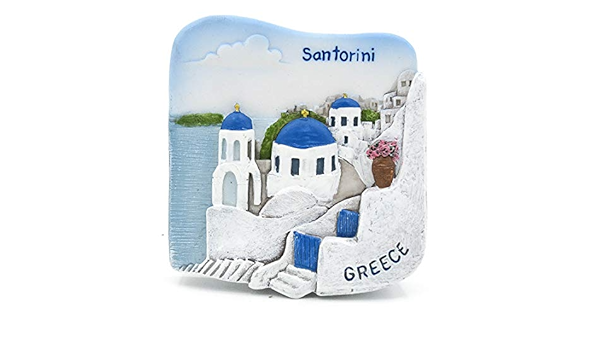 The Smuggled Goods Santorini Grecia Imán de Resina Pintado a ...