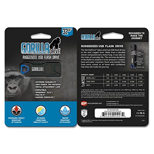 GorillaDrive 32GB Ruggedized USB Flash Drive (6-Pack) - Thumbnail 2
