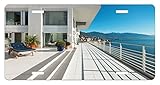 White License Plate by Lunarable, Penthouse Summer