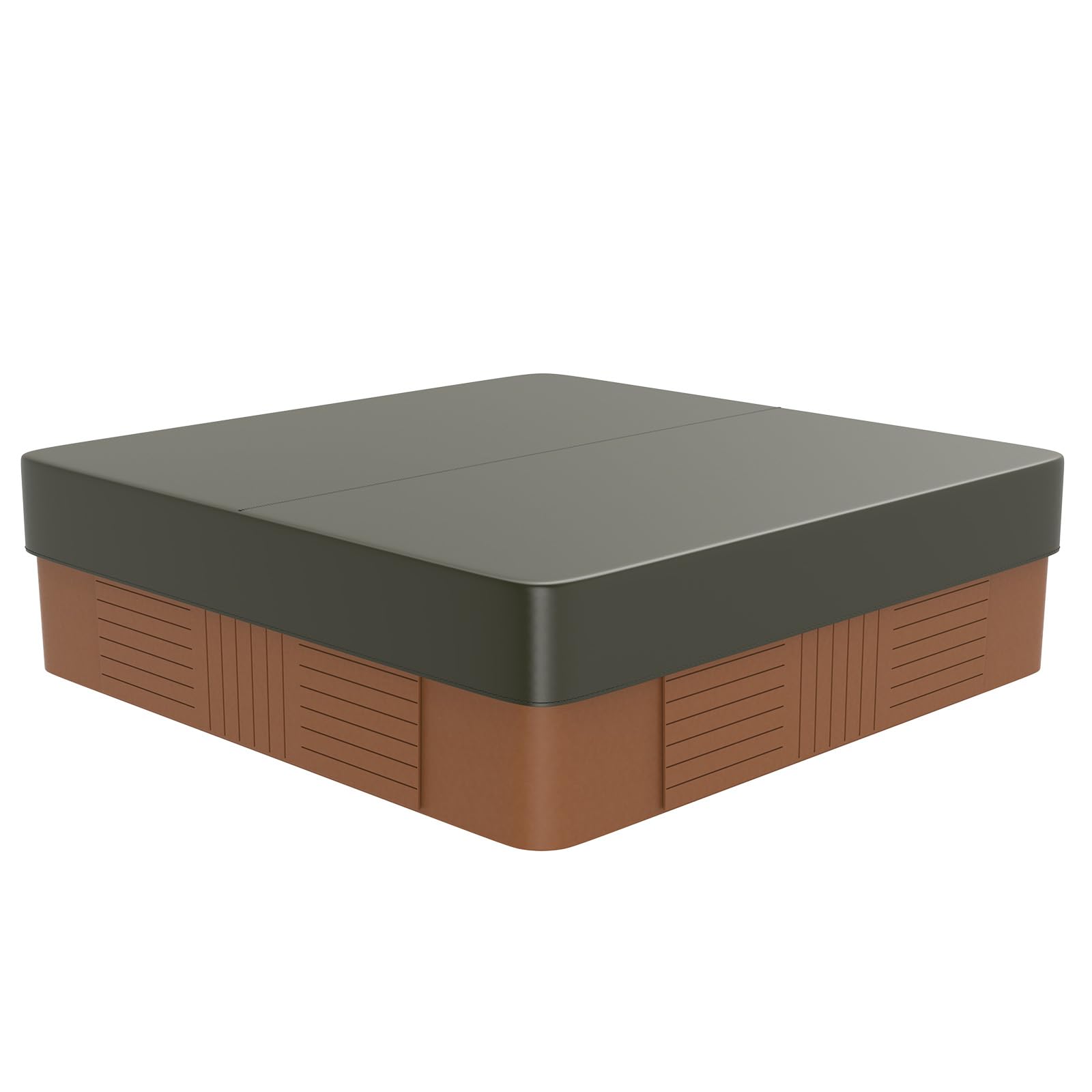 Photo 1 of M METERXITY Outdoor Hot Tub Cover 96.5" x 96.5" x 11.8" Waterproof and Weather-Proof Oxford Square SPA Protector 200D Protectors Protective Cover Cap for Hot Tub Outdoor Indoor, Coffee
