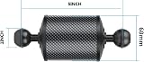 Bdukbduk 2x 60mm Carbon Fiber Underwater Float Arm for DSLR Camera 5 Inch Red view 4