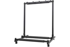 Morimoe Guitar Bass Stand for Multiple Guitars Display Foldable Rack (3-Space)