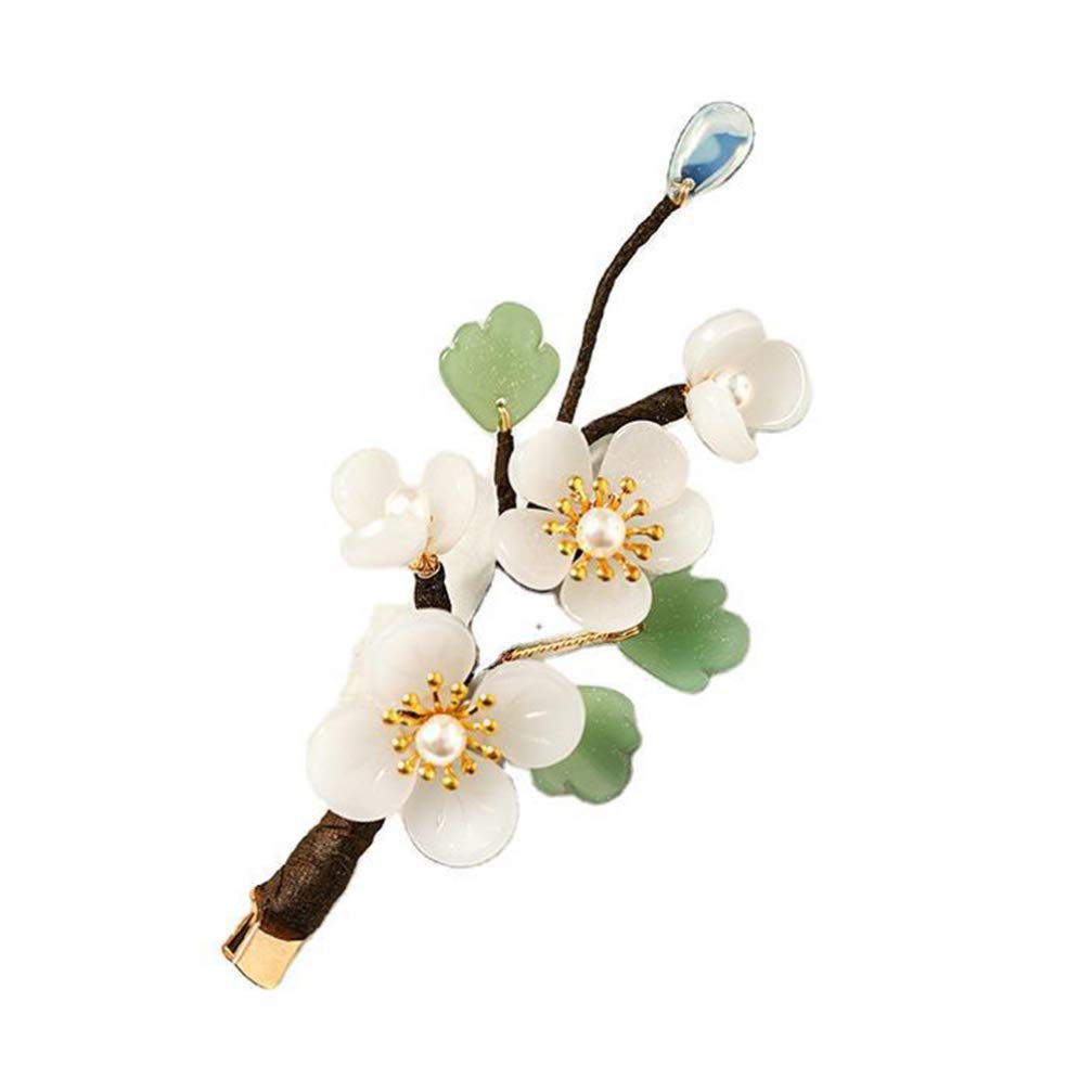 Lurrose Bridal Hair Clip Bridal Hair Clips Floral Hair Headdress Chinese Style Floral Hair Clips for Woman Girl Kids Tiara