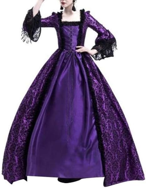 Amazon Co Jp 中世ルネサンスクイーン夜会服スリーブマキシドレスハロウィンコスチューム 服 ファッション小物