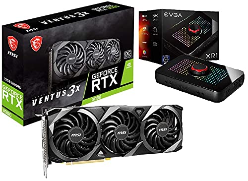 AmazinXpress-Bundle--MSI-GeForce-RTX-3060-12GB-Ventus-3X-OC-Gaming-Graphics-Card-15-Gbps-GDRR6-192-Bit-PCIe-40-HDMIDP-Torx-Triple-Fan-Ampere-Architecture-w-EVGA-XR1-Capture-Device