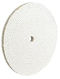 Woodstock D3086 8-Inch by 60 Ply by 3/4-Inch Hole Soft Spiral Sewn Buffing Wheel