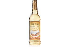 JORDAN'S SKINNY MIXES Jordan's Skinny Syrups Sugar Free Coffee Syrup, Caramel Pecan Flavor Drink Mix, Zero Calorie Flavoring for Chai Latte, Protein Shake, Food & More, Gluten Free, Keto Friendly, 25.4 Fl Oz, 1 Pack