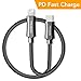 USB Type-C to Lightning Cable, Fast Charger and Data. USB C to Lightning Cable for iPhone X 7 and New MacBook [Fast Charge ] USBC Cable for iPhone X 8 (Black)