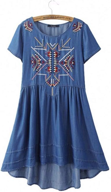 asymmetrical denim dress