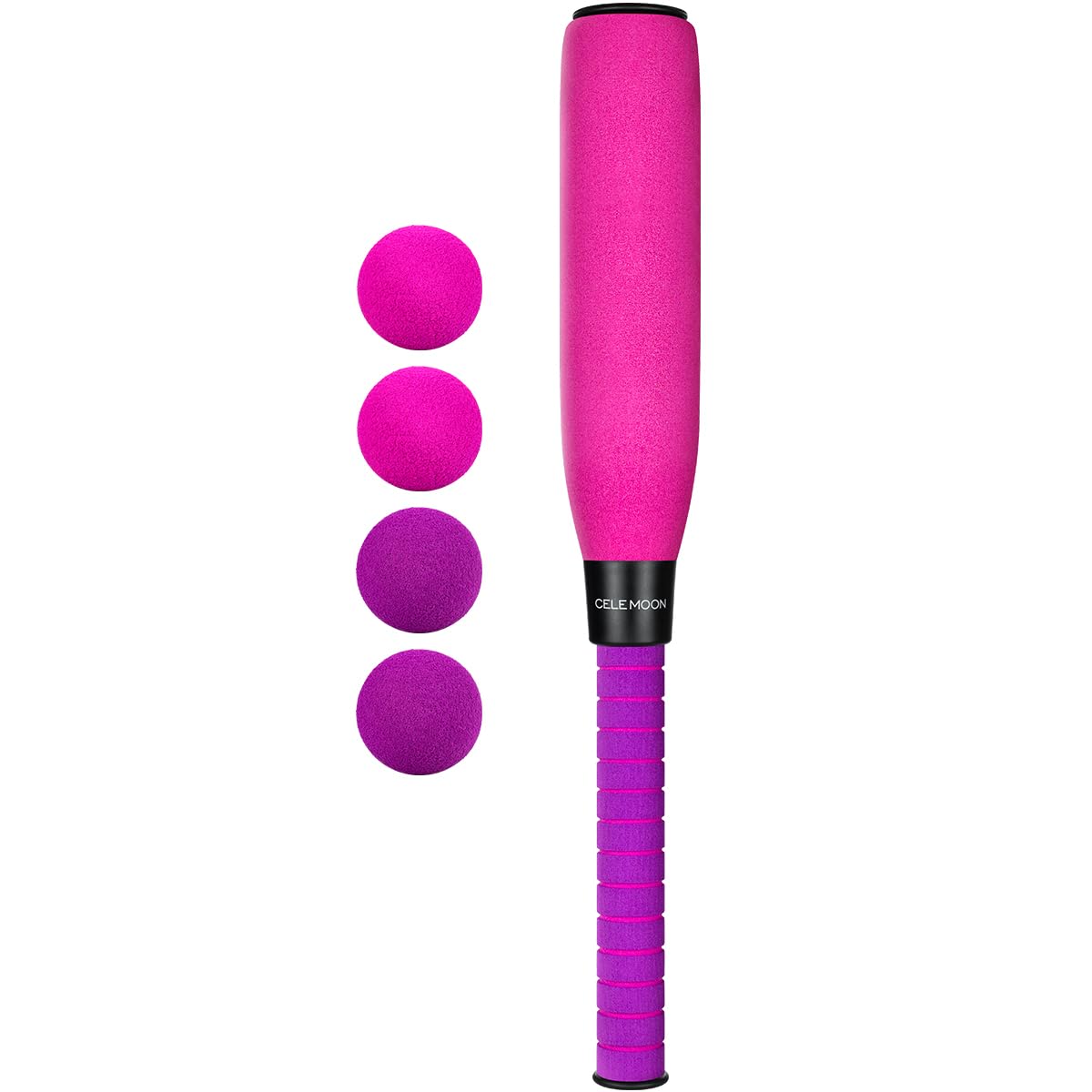 Photo 1 of CeleMoon 22 Inch Foam Baseball Bat with 6 Soft Balls for Kids Toddlers Youths Outdoor Indoor Sport T Ball Game Playing (Pink)