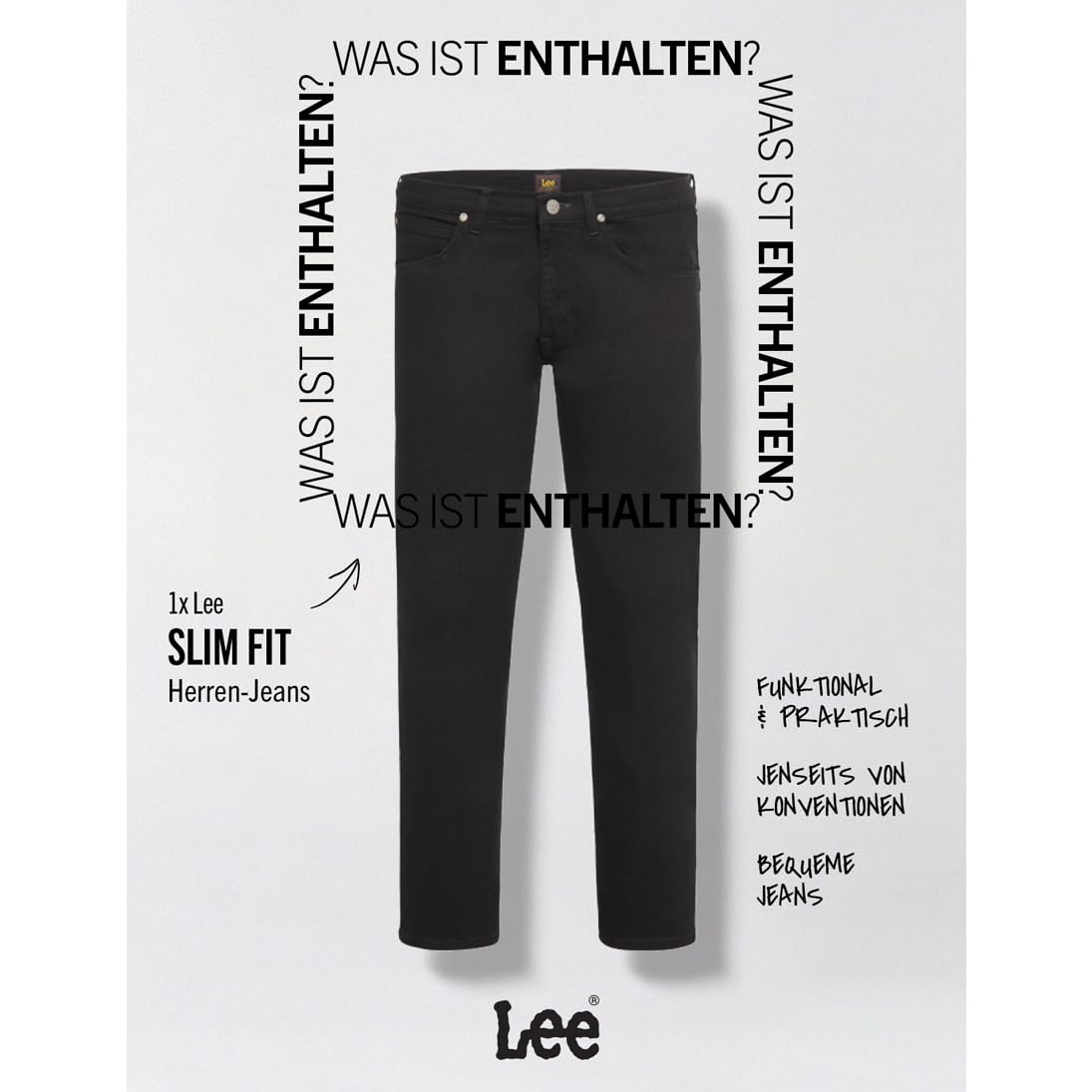 Lee Herren Luke Jeans, Clean Black, 30W / 32L EU 8