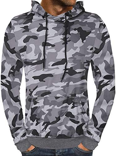 Hoodies for Men, Clearance Sale! Pervobs Men's Autumn Camo Fashion Hoodies Long Sleeve Hooded Pockets Sweatshirt