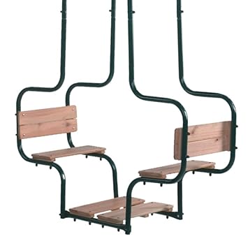 Gartenwelt Riegelsberger Doppelschaukel Metall Cocoon Gondelschaukel Doppelsitzschaukel Sitzfläche Holz