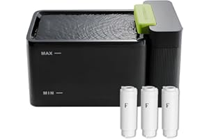 Furbulous True Clean-Drinking Automatic Water Dispenser with Ultrafiltration Tech, 316 Stainless Steel & BPA-Free Trays, 3.3L