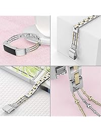 Wearlizer Compatible Metal Fitbit Alta correas para mujeres pequeño Fitbit Alta Hr Mujeres Metal correas de repuesto accesorios correas pulsera pulseras pulseras pequeñas grandes