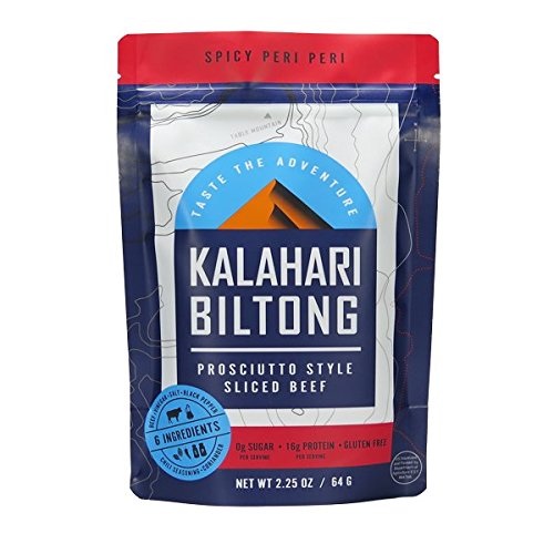 Biltong -- Zero Sugar, Air Dried Beef, Gluten Free - 2 oz - 1 Pack (Spicy Peri Peri)