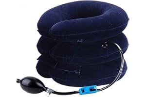 RUNZI Cervical Neck Traction Device Inflatable Neck Stretcher, Easy to Use for Chronic Neck and Shoulder Pain Relief Traction Spine Alignment, Neck Cervical Brace
