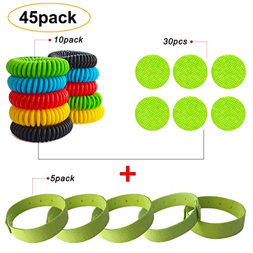 Pack of 45 All Natural Mosquito Insect Repellent Bracelet and Patches Set for Kids, Toddler & Adults - Non Toxic Travel Size Mosquito Bug Repellent Wristband and Patch Pack of 45 All Natural Mosquito Insect Repellent Bracelet and Patches Set for Kids, Toddler & Adults - Non Toxic Travel Size Mosquito Bug Repellent Wristband and Patch