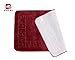 Bathroom Rug Mats Set 3 Piece Toilet Carpet Rugs Includes Contour Mat and Lid Cover, Non Slip Shaggy mat Machine Wash/Dry, Great Plush Mats for Tub Shower (Wine Red 32
