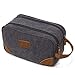 Kemy's Toiletry Bag for Men, Men's Travel Dopp Kit, Canvas Shaving Bag With Dual Compartments for Toiletries Accessories