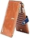 Borgasets RFID Blocking Women's Genuine Leather Wallet Credit Card Holder Zipper Purse Brown