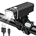 Upgraded True 800 Lumens Bike Light USB Rechargeable, LED Bicycle Headlight Front and Back Rear Tail Lights, IPX6 Waterproof, Easy to Install for Men Women Kids Cycling Safety Flashlight, Black
