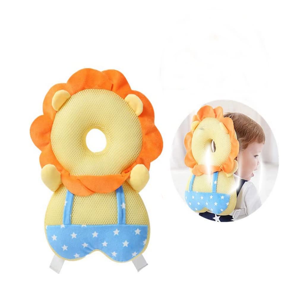 Baby Head Protector Backpack Baby Toddlers Head Protective, Adjustable Infant Safety Pads Gift for Child Walker Headrest (Yellow)