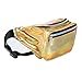 Gold Holographic Fanny Pack for Women & Girls - Cute Waist Bags with Adjustable Belt for Rave, Festival
