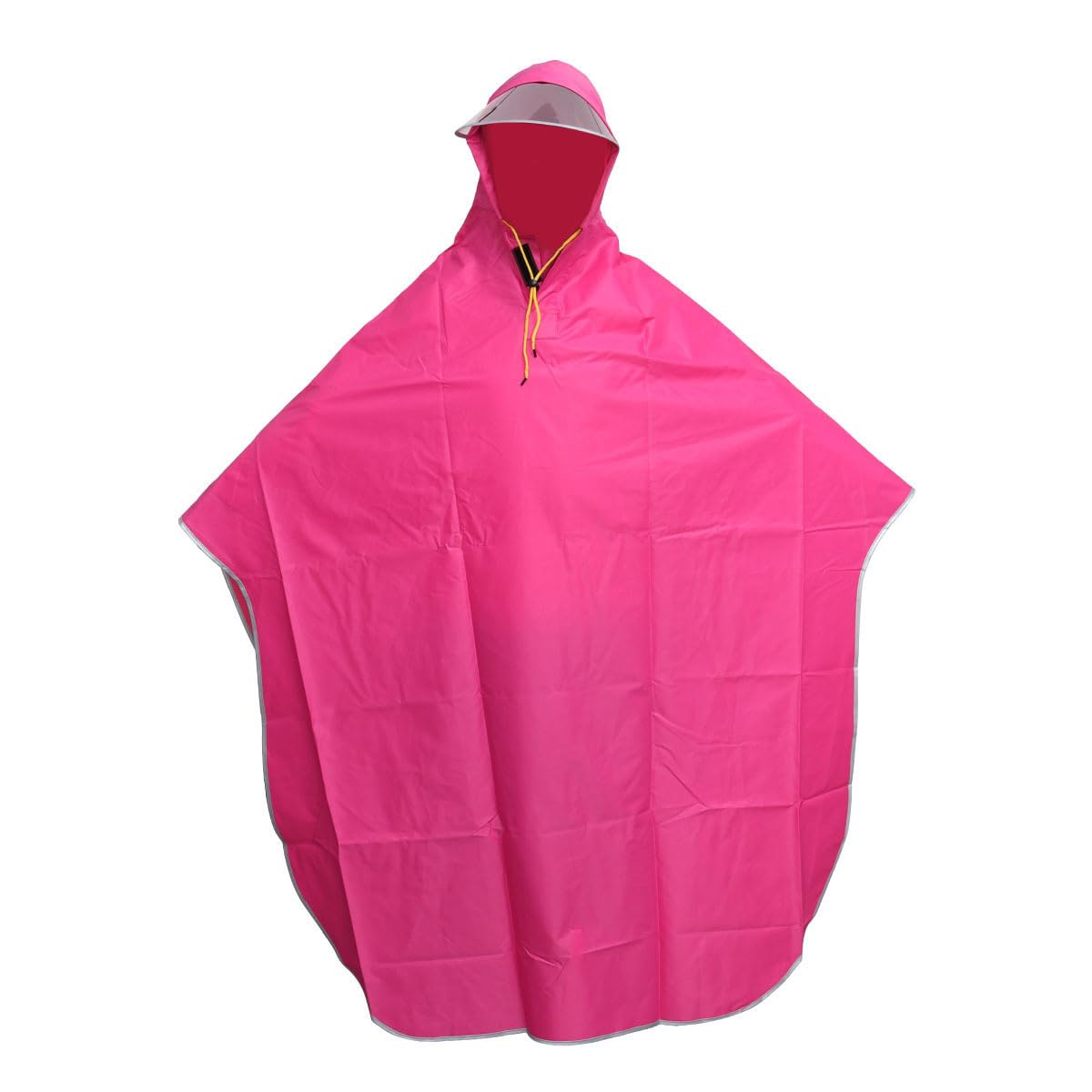 VORCOOL Men Women Cycling Bicycle Bike Rain Cape Poncho Hooded Windproof Rain Coat Mobility Scooter Cover Outdoor Camping Tent Mat with Transparent Cap (Rose Red)