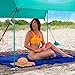 Red Suricata Family Beach Tent & Beach Canopy, UPF50 Sun Beach Shade, Sunshade with 4 Aluminum Poles, 4 Pole Anchors & Sand Shovel, Large & Portable Sun Shelter Tarp (Large, Turquoise)