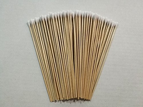 100pcs/bag, Cotton Swabs, 6'' length wood handle, for gun cleaning, model making, and for applying paint, epoxy, jewelry even ceramics etc.wood cutton swabs