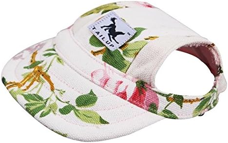 Multicolors Pet Baseball Hats Doggy Outdoor Accessories Puppy Dog Cat Visor Hat With Ear Holes Only for Small Dogs (M, Floral)