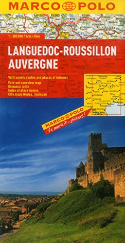 Languedoc-Roussillon, Auvergne Marco Polo Map (Marco Polo Maps)