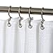 Zenna Home NeverRust Rustproof Aluminum Double Shower Curtain Hooks, Decorative Double Sided Metal Hooks for Shower Curtain, Set of 12, Brushed Nickel