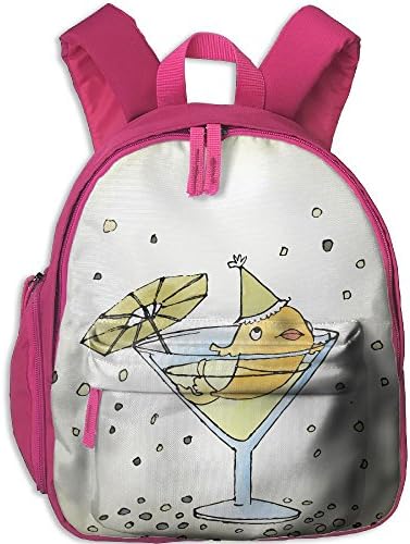 Small School Backpack Custome With Cup Fish For Kindergarten Unisex Children Pink