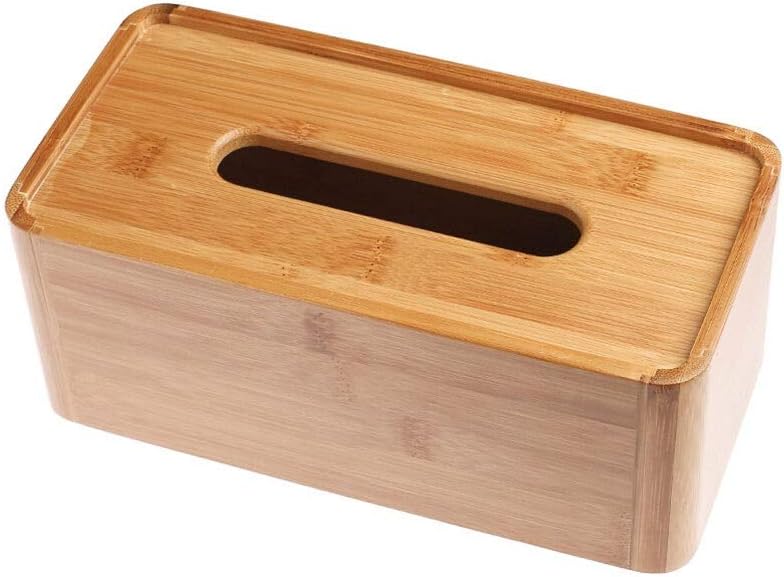 YLING Tissue Box Solid Wood Paper Storage Box Home Living Room Coffee Table Desktop Napkin Tray Dining Table Office Paper Box Simple Tissue Storage Box