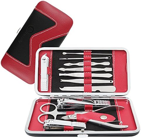 Oxeely 12 in 1 Professional Stainless Steel Nail Clippers set for Pedicure and Manicure