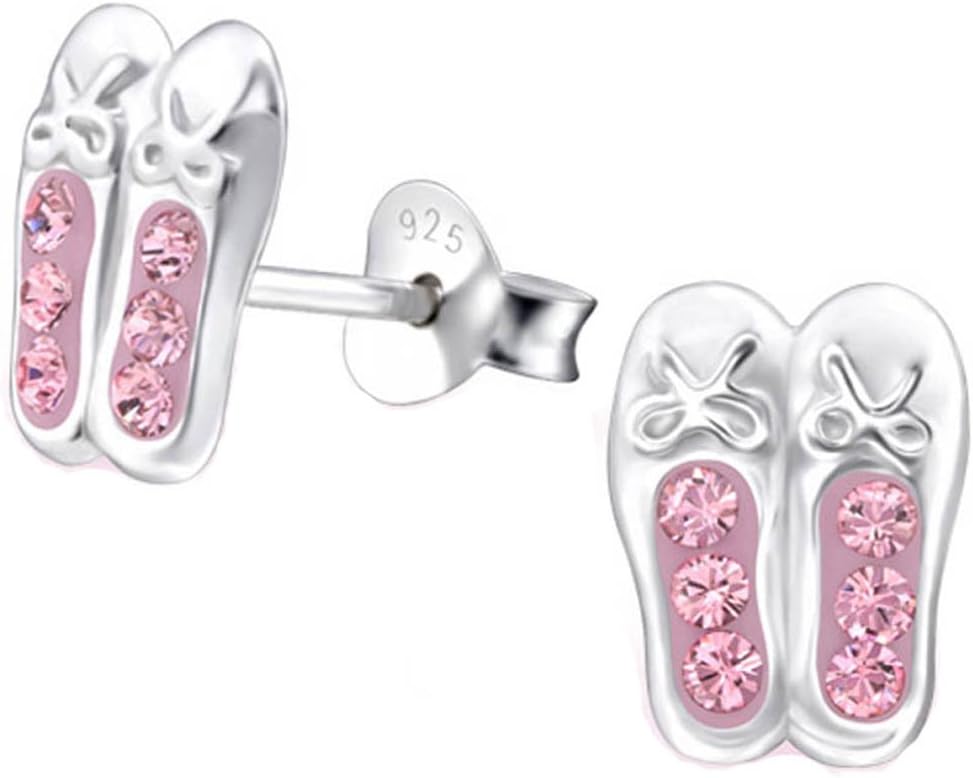 9 to choose from Swarovski® LA CRYSTALE .925 Sterling Silver Hypoallergenic Stud Earrings for Girls (Nickel Free) -With Velvet La crystale Gift Bag-