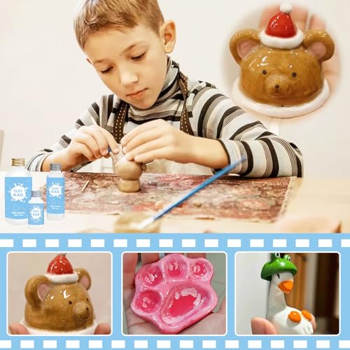 100ml Air Dry Clay Glaze, Protect Clay Surfaces,Delivers Gloss Glaze Effect | Gloss Glaze, Air Dry Clay Varnish, Waterproof, Dustproof, Prevents Clay Scratches & Wear