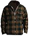 Woodland Supply Co. Men's Heavy Warm Fleece Sherpa Lined Zip Up Buffalo Plaid Jacket