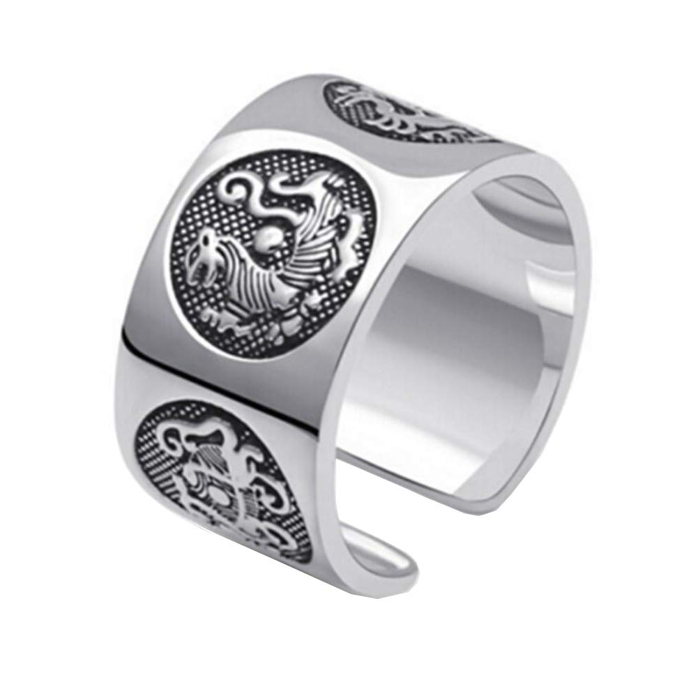 NANHONG 925 Sterling Silver Adjustable Ring Joint Tail Ring