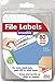 Jokari Label Once Erasable File Labels Refill Pack, 80-Count