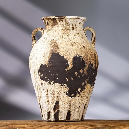 Pottery Vase - Vintage Rustic vase, 10