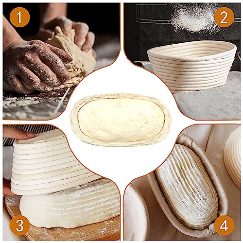 Bread Proofing Basket Natural Oval Rattan Wicker D... U2013 Vicedeal