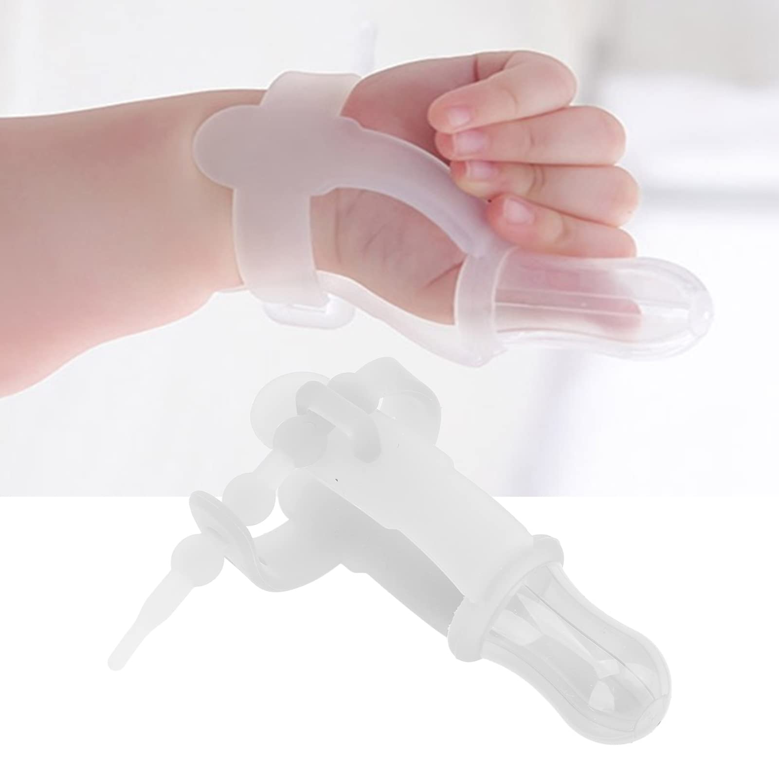 Stop Thumb Sucking - Adjustable Thumb Guard, Soft Silicone, Baby & Child Finger Guard, Nail Biting Prevention (Transparent)
