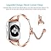 for Apple Watch iWatch Bangle Band 38mm 40mm Rose Gold Women, Stainless Steel Stylish Replacement Strap with Upgraded Clasp for Apple Watch Series 4 Series 3 Series 2 Series 1, Nike+, Sports